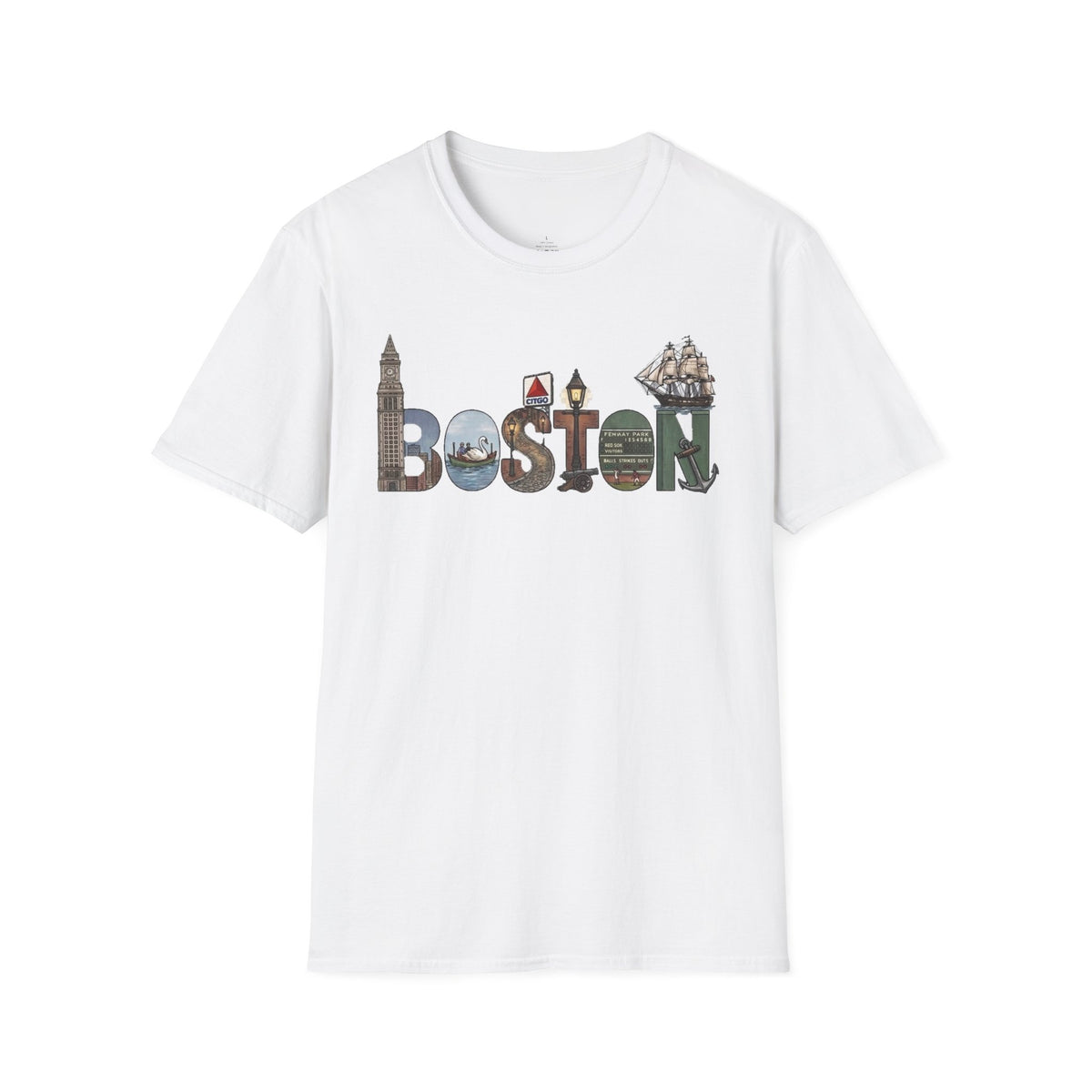 Boston Landmarks Vintage Tee